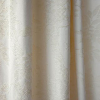 Mandarin Garden Chinoiserie Cream Chenille Floral Curtain 4