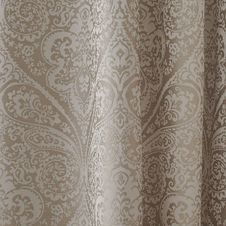 New Classics Luxury Damask Jacquard Silky Cream Champagne Gold Curtains 9