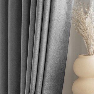 Smart Space Double Sided Light Gray Vegan Suede Curtains