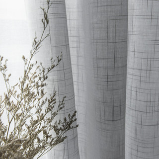 A Touch of Sunshine Grey Semi Sheer Curtain 1