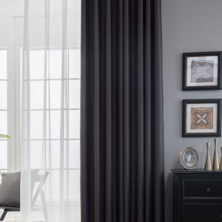 Superthick Dark Grey 100% Blackout Curtain 4