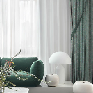 Metallic Fantasy Subtle Textured Striped Sparkling Shimmering Greyish Green Curtain 2