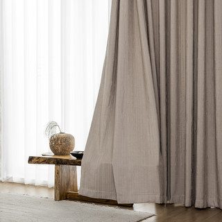 The Crush Mocha Crushed Striped Blackout Curtain 4