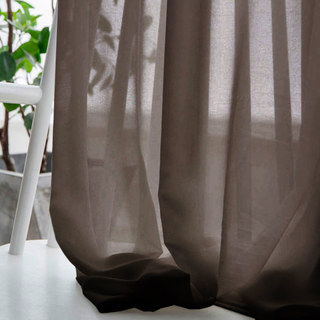 Soft Breeze Brown Chiffon Voile Curtain 2