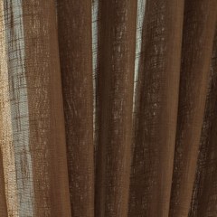 A Touch of Sunshine Brown Chestnut Heavy Semi Sheer Curtain 1