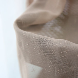 Notting Hill Mocha Textured Sheer Curtain 4