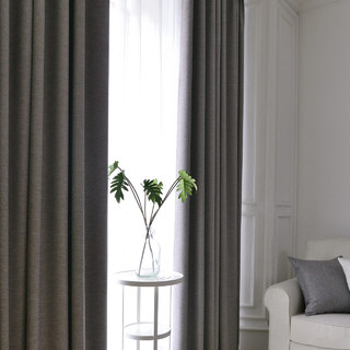 Sleek City Gray Blackout Curtain Drapes 2