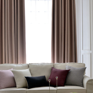 Zigzag Twill Mocha Brown Blackout Curtain Drapes 2