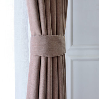 Zigzag Twill Mocha Brown Blackout Curtain Drapes 5