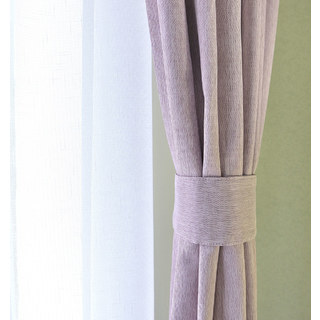 Zigzag Twill Blush Pink Blackout Curtain Drapes 2