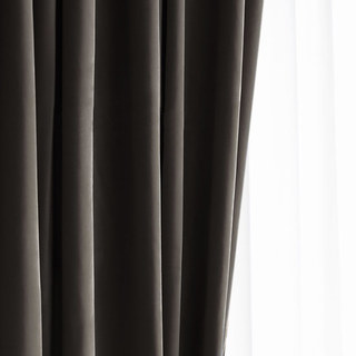 Fine Taupe Gray Velvet Curtain