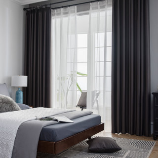 Superthick Dark Grey 100% Blackout Curtain 3