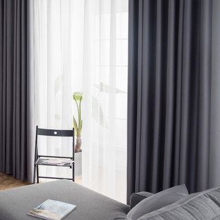 Superthick Light Grey 100% Blackout Curtain 6