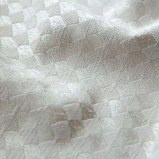 Siren's Satin Cream Off White Geometric Curtain 5