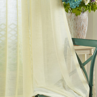 A Touch of Sunshine Semi Sheer Lemon Yellow Heavy Net Curtain 3