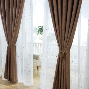 Regent Linen Style Dark Coffee Curtain 7