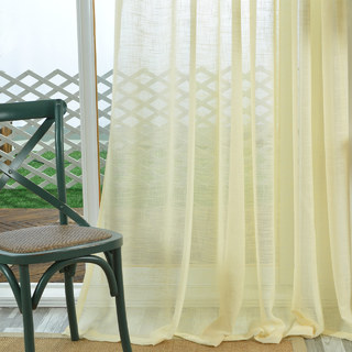 A Touch of Sunshine Lemon Yellow Semi Heavy Net Curtain 2