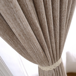 Cozy Subtle Textured Mocha Blackout Curtain 7