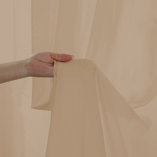 Soft Breeze Mocha Chiffon Sheer Curtain 3