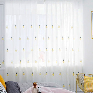 Calypso Tropical Pineapples Sheer Curtain 7