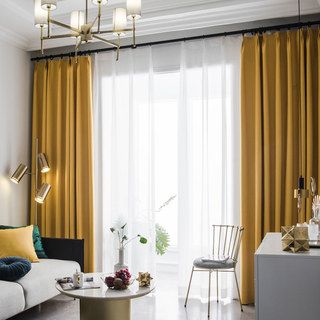 Superthick Lemon Yellow Blackout Curtain 2