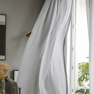 Soft Breeze Grey Chiffon Sheer Curtain 3