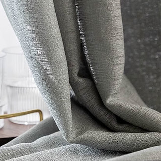 The Bright Side Light Grey Heavy Sheer Curtain 1