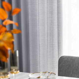 The Bright Side Light Grey Heavy Sheer Curtain 2