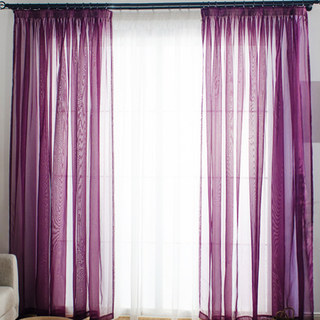 Smarties Purple Soft Sheer Curtain