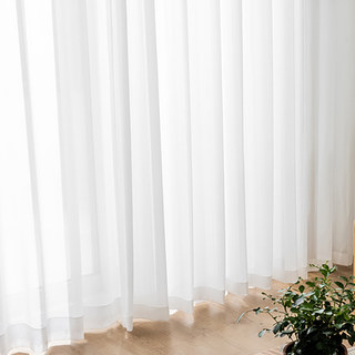 Sundance Textured Striped White Semi Sheer Curtain 3