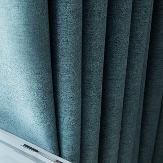 Pine Valley Denim Blue Blackout Curtain Drapes 10